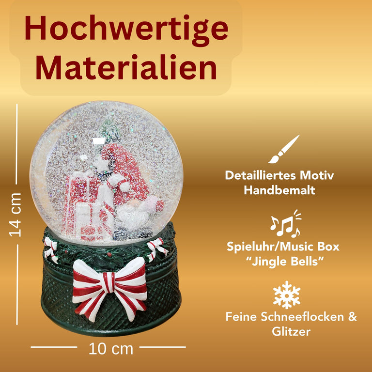 Wichtel-Dekopaket - 3 Nostalgie Schneekugeln in zwei Größen