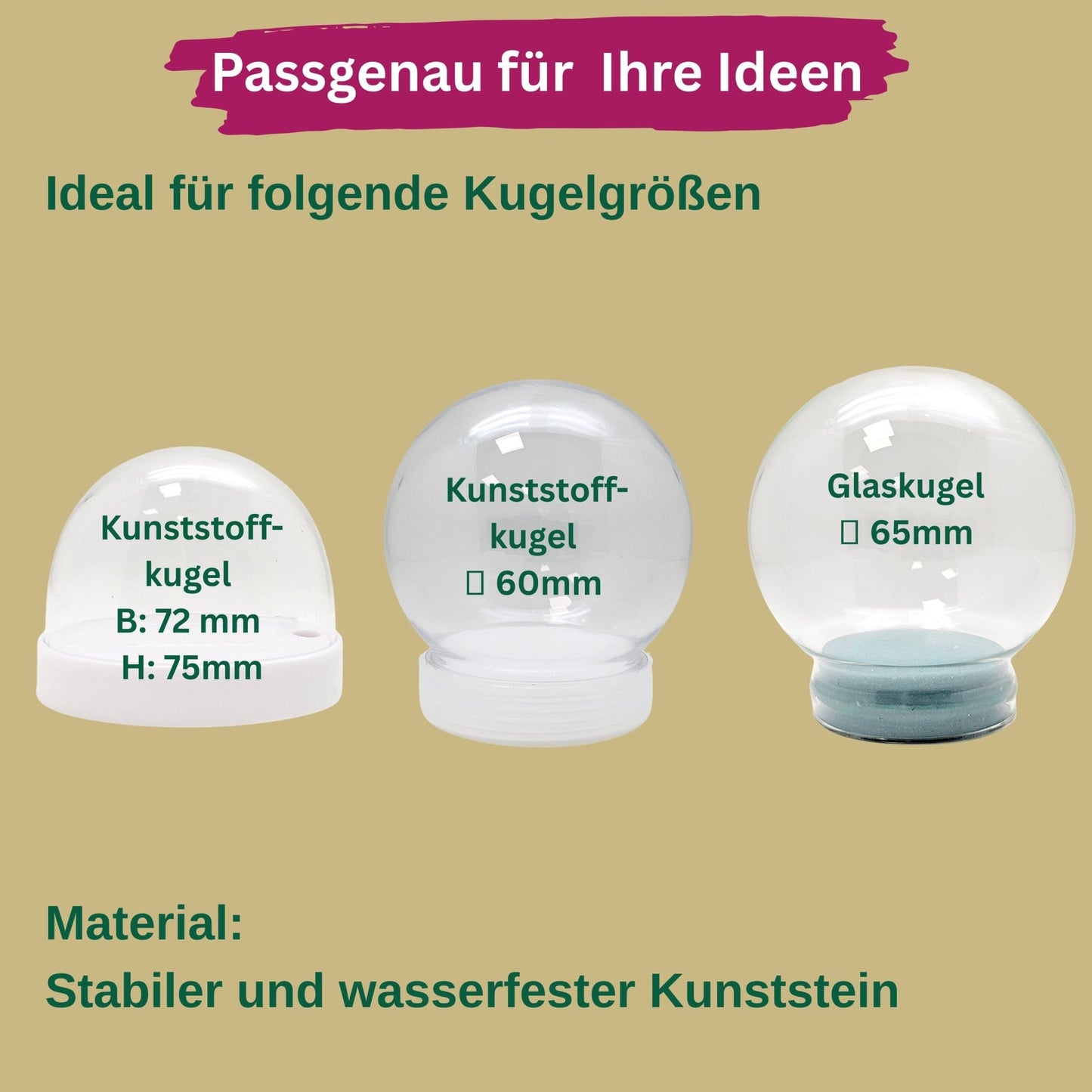 Innenmodell „Mutter mit Kind und Geschenk“ - 23 x 43 mm - Schneekugelhaus