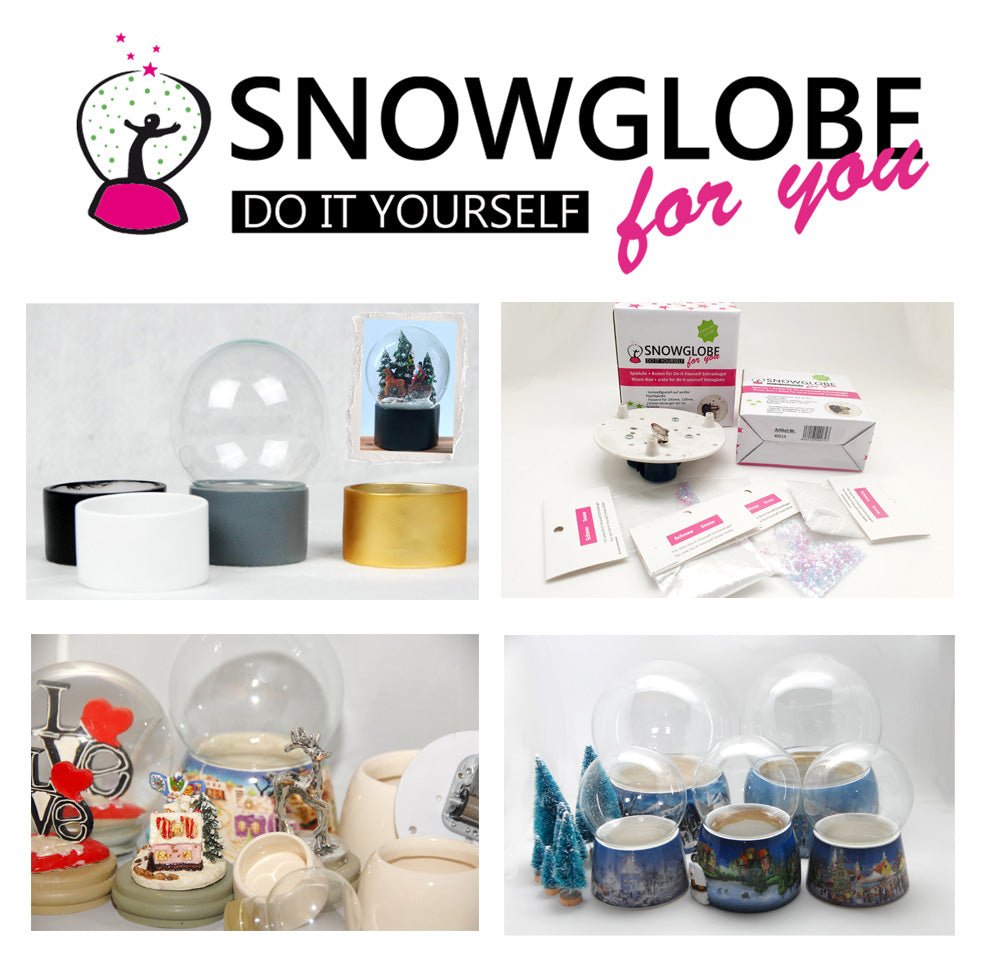 120mm Polyresin Sockel gold eckig für DIY-Schneekugel - Schneekugelhaus