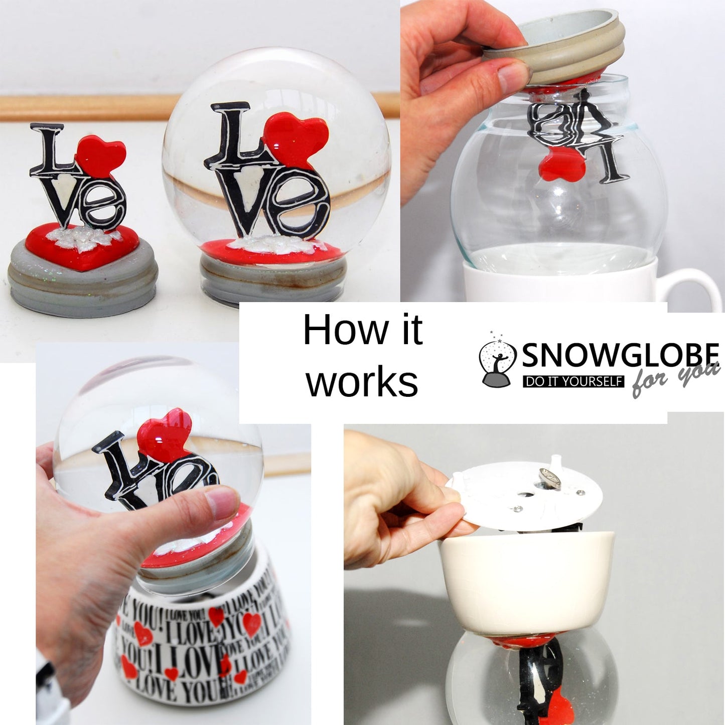 120mm Polyresin Sockel gold eckig für DIY-Schneekugel - Schneekugelhaus